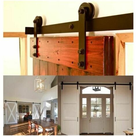 2,3M Rail Porte Coulissante Suspendue Système Porte Quincaillerie