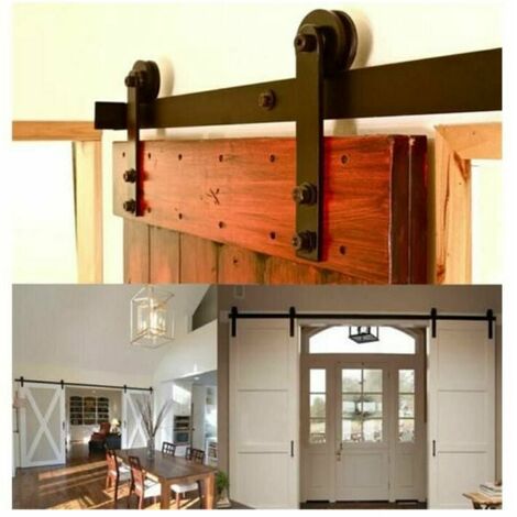 2,3M Rail Porte Coulissante Suspendue Système Porte Quincaillerie