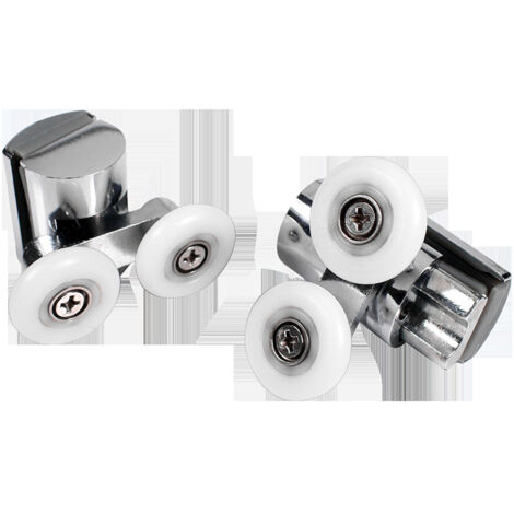 23MM 2Pcs Double Shower Rollers for Bottom Shower Door Replacement Wheel