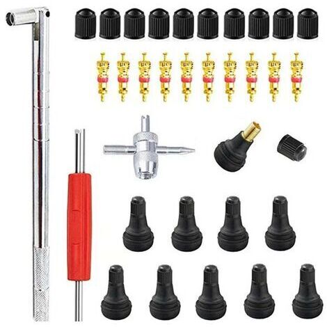 Kit 24 Pièces D'outils De Remplacement De Valve De Pneu - Avec Outils TR413 4 Voies