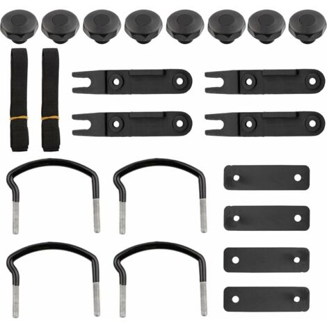 23pcs Universal U-Mount Bracket for Car Roof Box, Inner Width with 8 Locking Nuts