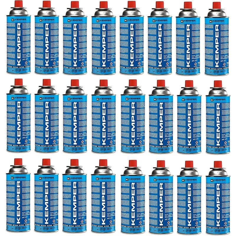 24 Cartouches Gaz Butane Kemper pour Petit Fourneau Camping Bouteille Recharge