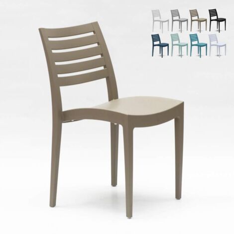 24 Chaises Firenze Grand Soleil polypropylène restaurant promo offre stock - Beige