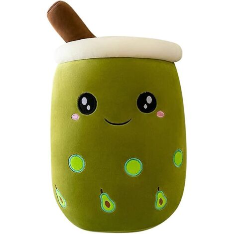 24 cm Plüschkissen mit Blasenmotiv, Dekokissen, kreatives Boba-Teetassen-Plüschschlitten-Kissen, weiches Spielzeugkissen, Geschenkkissen zum Ziehen