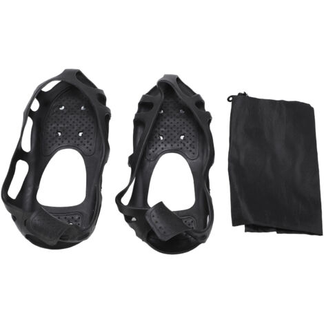 24 Crampons Antidérapants pour Chaussures, Griffes à Glace pour Marche sur Neige et Verglas, Embouts à Pointes pour Bottes et Chaussures