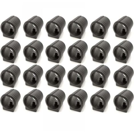 24 deslizadores para muebles para abrazaderas de silla, XU, XU elástico, patas de plástico en forma de U con accesorios de tubo redondo - KZQ