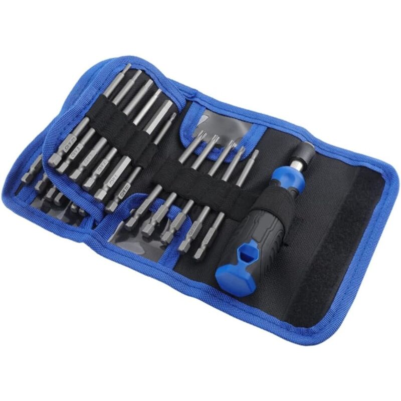 24 en 1 ensemble de tournevis électriques, ordinateur portable portable cliquet vis lot, une croix hexagonale Plum houss