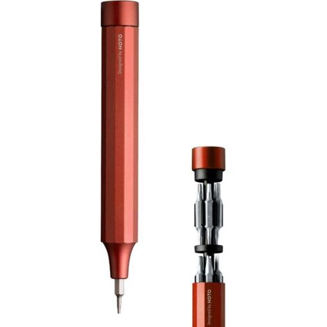 24 en1 Tournevis Précision pour électronique, montre, iphone, pc, Lot de Tournevis Magnétique avec 24 Embouts en Acier S2 Robustes, Idéal, Rouge - P1