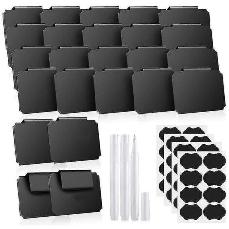 24 étiquettes pour paniers, étiquettes de qualité supérieure à clipser, étiquettes pour paniers de rangement de garde-manger