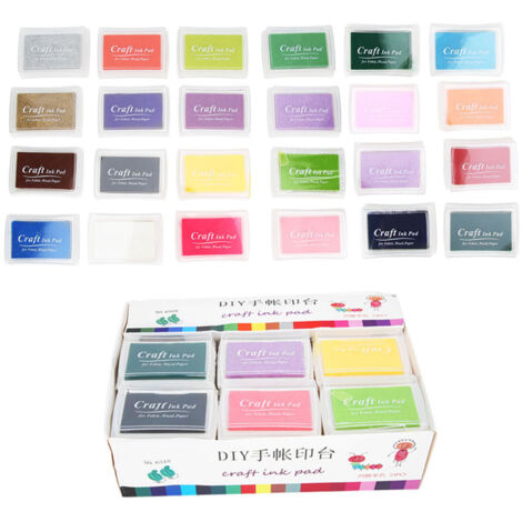 24-Farben-Stempelkissen für Scrapbooking, Karten und selbstgemachte Hochzeitsdekorationen