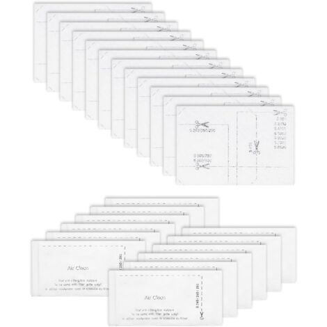 24 Filtres Aspirateur - Filtre Moteur - Filtre Air - Compatible Miele C1 C2 C3 Dynamic U1 - Découpable - Blanc - 12x12cm