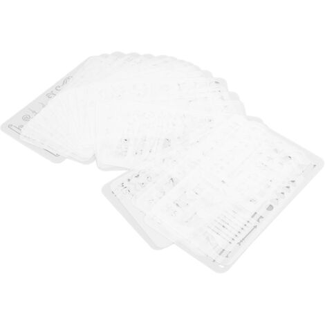 24 Gabarits de Découpe en Plastique PET pour Activités Artistiques et Créatives DIY