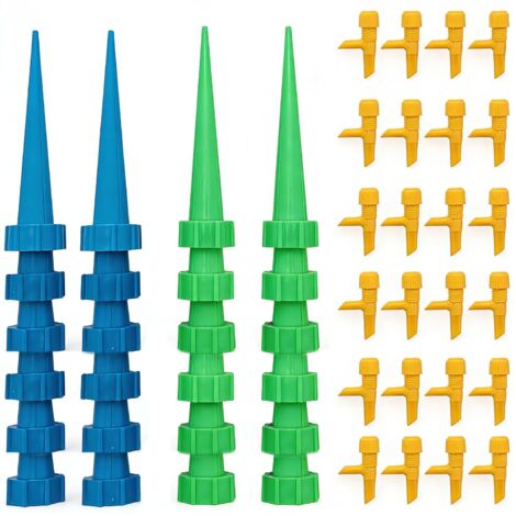 24 Goutteur, Débit réglable 2-30 gouttes/min, Plastique PP, Bouteille PET standard, Intérieur Extérieur