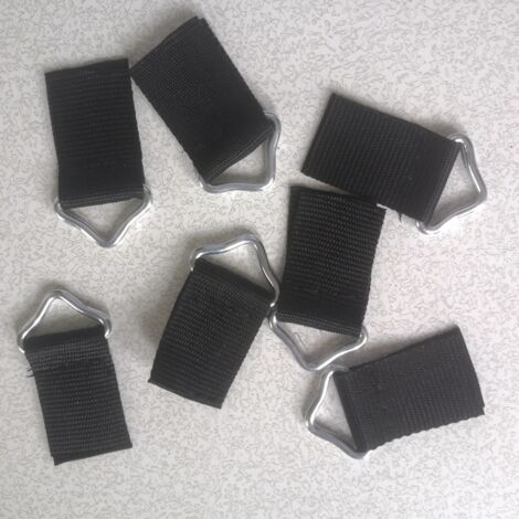 24 hebillas triangulares para trampolín - Anillos triangulares en V - Hebilla de cincha - Accesorios para trampolín