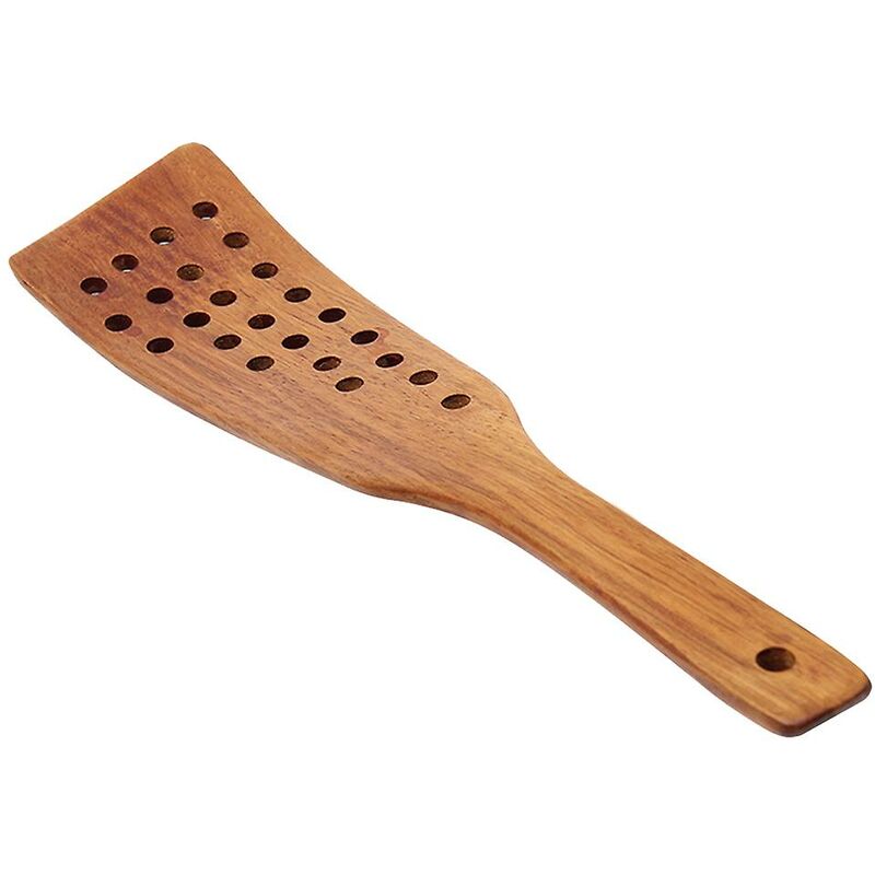 Image of 24 Holes Filter Spatula Wooden Spatula for Non-Stick Cooking Spatula High Temperature Resistant Spa