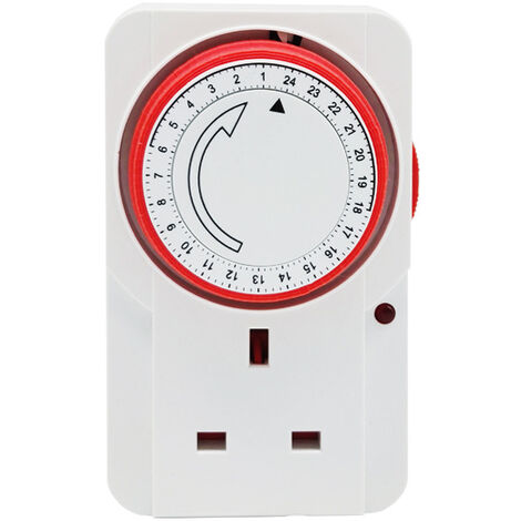 TM02 Plug In Timer Indoor Mechanical Clock for Garden Lights