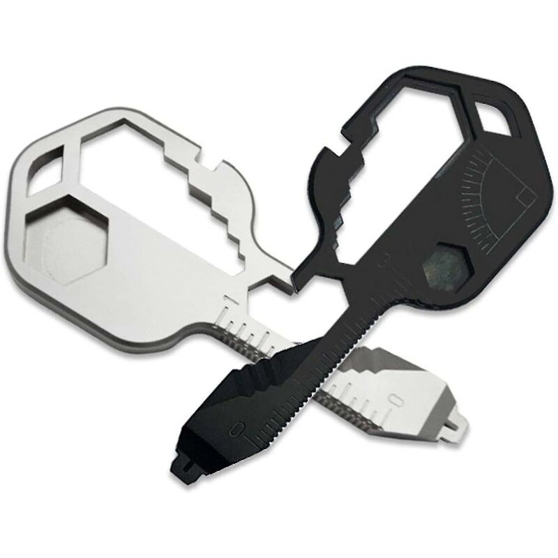 Tumalagia - 24 in 1 Multifunction Tool Wrench Multi-Pocket Tool Steel Screwdriver Bottle Opener Camp Multifunctional
