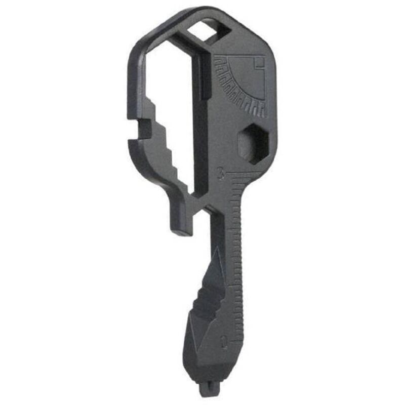 24-in-2 Multifunctional Wrench Tool, Portable Outdoor Mini Stainless Steel Bottle Opener for Cutting Lines, Can Opener, etc. (Black)