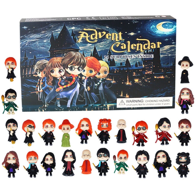 SNQ - 24 jours avant Noël Compte à rebours numérique Boîte aveugle Jouet Harry Potter Coffret cadeau calendrier de l'avent