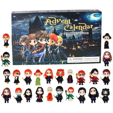 COOCHEER 24 jours avant Noël Compte à rebours numérique Boîte aveugle Jouet Harry Potter Coffret cadeau calendrier de l'avent