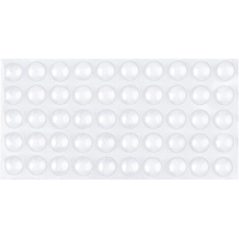 × 2,4 mm, 100 pezzi, piedini in gomma trasparenti e autoadesivi per mobili, tavoli in vetro, artigianato, protezione delle pareti