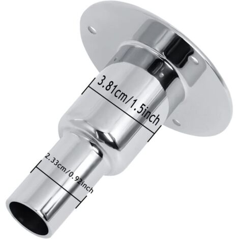 24-mm-Auspuffrohrverbinder, Auspuffanschluss aus Edelstahl 316 für Auto, Boot, LKW (gerade)