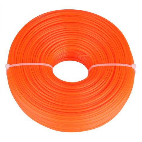 2,4 mm Rund-Nylon-Trimmerfaden, 100 m, für Benzin-Freischneider, hohe Schnittleistung, langlebiges Mähfaden für Rasentrimmer