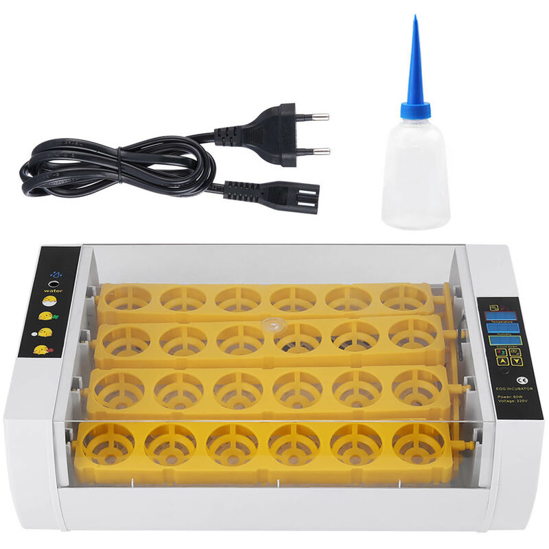 Eosnow - Incubateur de 24 œufs, contrôle de la température, couveuse numérique automatique pour poulets et poussins, prise ue, 220-240V
