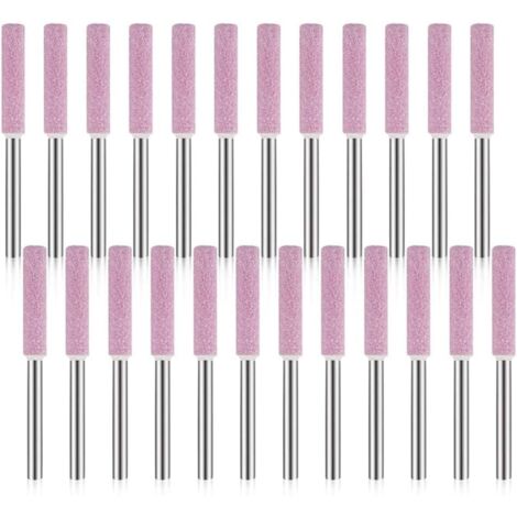 24 Pack Chainsaw Sharpener Sharpening Stones, 3X4.8Mm Chainsaw Sharpener Polishing Grinding Tool