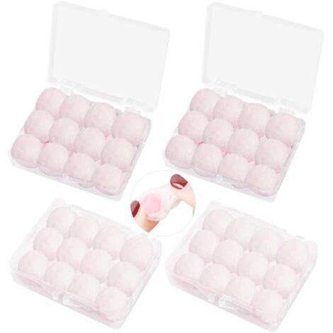 24 Paires De Bouchons D'oreille En Cire Pour Dormir Bouchons D'oreille En Cire Rutilisables Pour La Natation, Bouchons D'oreille En Laine De Coton