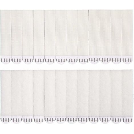24 Pairs (48 Strips) of Picture Hanging Strips, No-Drill Picture Hanging, Water-Resistant Hanging Strips for Photos, Frames and Decorations, No-Drill Frame Mounting (Large) — V