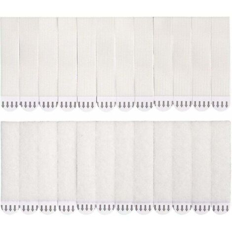 24 pairs (48 strips) picture hanging tabs, picture hanging without drilling, waterproof hanging strips for photos, frames and decorations, frame attachment without drilling (large) – V MUMU