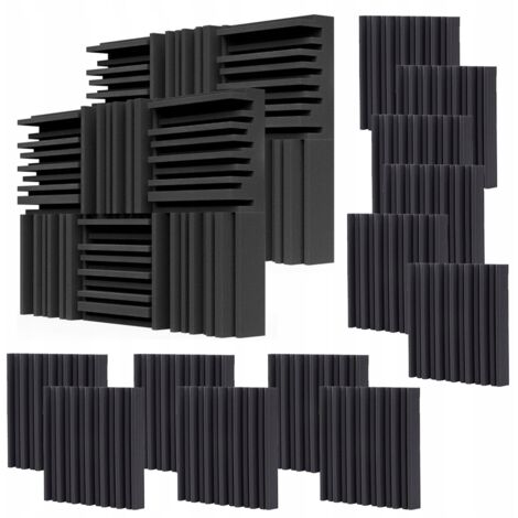 24 PANNEAUX D'ABSORPTION ACOUSTIQUE EN MOUSSE AUTO-ADHÉSIVE