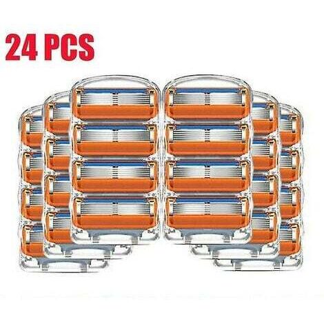 PESCE 24 paquets de 5 lames pour kit de rasoir de rechange Gillette Fusion Proglide Power