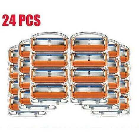 PESCE 24 paquets de 5 lames pour kit de rasoir de rechange Gillette Fusion Proglide Power