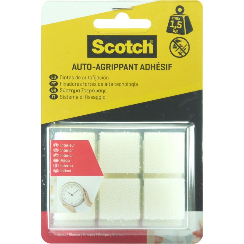 Scotch®Pastille Agrippante Adhésive Blanc 22mm x 22mm