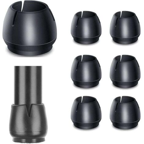 24 Pcs De Coussinets De Protection De Jambe De Chaise en Silicone Au Sol, Tasses De Meubles avec Coussinets en Feutre, Capuchons De Jambe Ronds Antidérapants en Silicone (17 mm-21 mm)