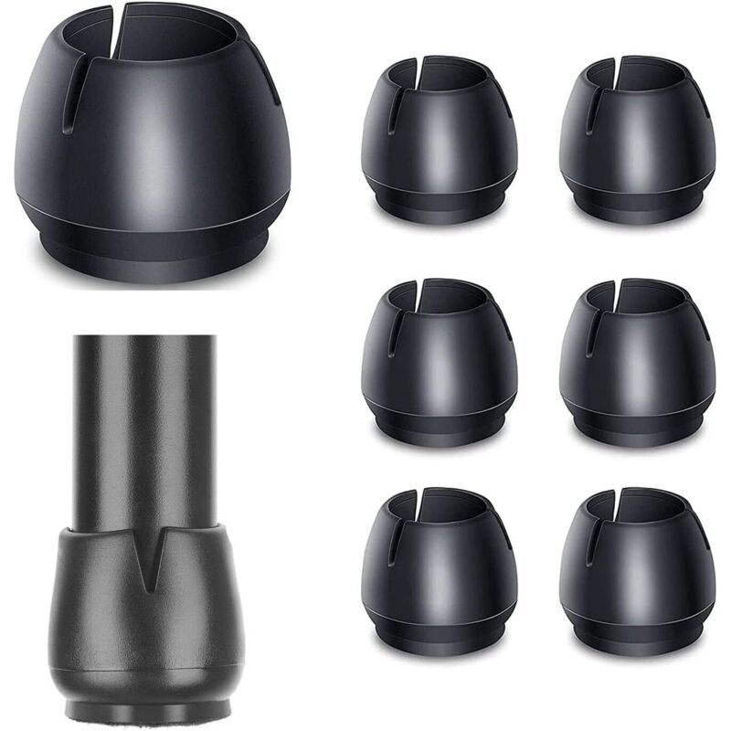 24 Pcs De Coussinets De Protection De Jambe De Chaise en Silicone Au Sol, Tasses De Meubles avec Coussinets en Feutre, Capuchons De Jambe Ronds