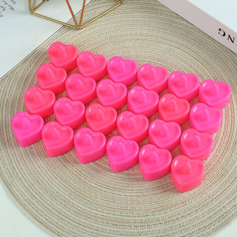 24 pcs LED electronic candle lamp marriage proposal advertisement decoration props love candle Valentine's Day picture luminous candle Pink