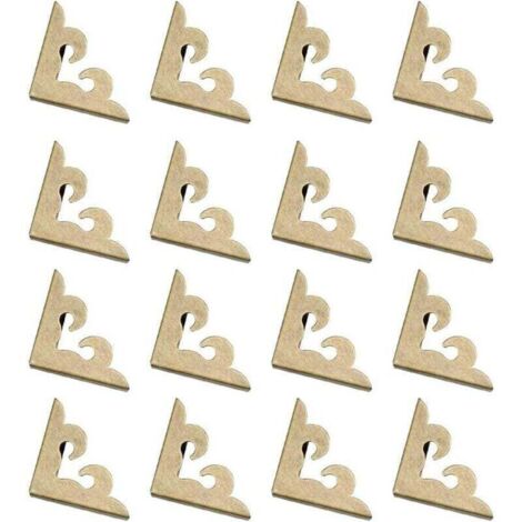 24 Pcs Métal Livre Coin Protecteur Vintage Album Photo Coins Décorations Décoratifs Triangle Boîte Laiton Antique Protecteur Sert à Protéger Livres Albums Photos Menus Blocs-Notes et Chemises