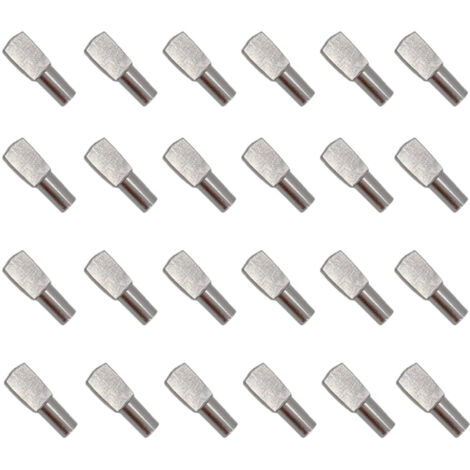24 Pcs Support Etagere Goupille Cheville Etagere en Metal Nickelé Goupille en Métal de Diviseur de Bureau de Bureau Taquet Etagere Support D'étagère