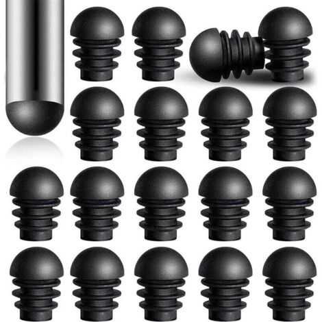 24 pezzi di tappi terminali rotondi con inserti per tubi in plastica da 16 mm di diametro esterno, tappi terminali per gambe di sedie, protezioni per tappi in plastica per tubi