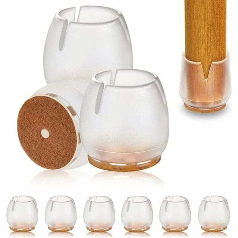 Image of Jalleria - 24 pezzi tappi per sedia 25 mm-30 mm protezioni per gambe di sedie in silicone cuscinetti per gambe di sedie coperture per gambe di sedie