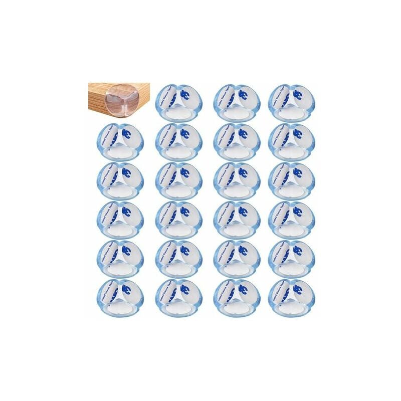 WAHAISON Wahaison - 24 Pièces Protecteur Transparent Des Coin De Table Protection Bebe Coins Souple Protections Pour Tables Et Tout Meubles Pointus