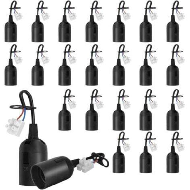 Image of 24-Piece E27 Sockets with Cable, Construction/Renovation&hellip;