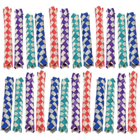 24-piece finger trap set for birds and parrots, chewable bamboo traps, DIY toy for children's birthdays.