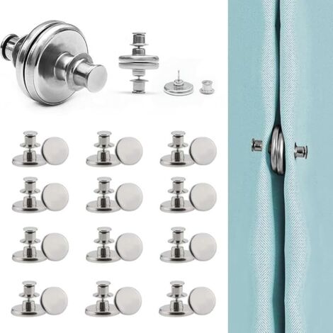 24 Pièces Aimant pour Rideaux, Argent Pince à Rideaux, Amovible Poids Magnétiques pour Rideaux, pour Chambre, Salon, Salle à Manger, Salle de Bain, Cuisine, Bureau