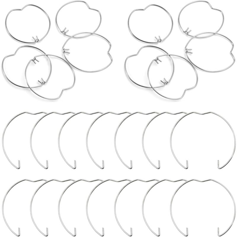 24 Pièces Anneaux de Fixation de Lampe pour Spot MR11 Argenté Clip de Ressort de Retenue de Lampe en Forme de Corne Support d'Ampoule pour Lumière