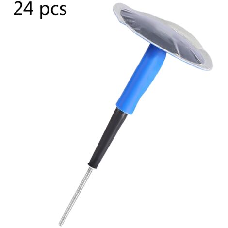 24 pièces Champignon de Réparation Pneu Tubeless Universel pour Voiture et Moto - Kit Rustine Colle (2)
