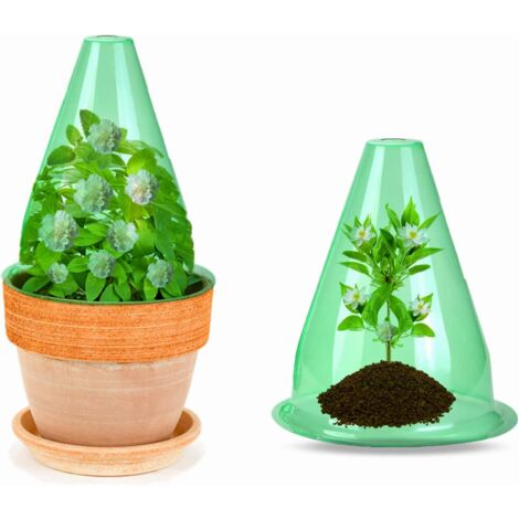 24 Chapeaux De Plantes SMUJU - Protection Gel, Oiseaux, Escargots | Ø20cm, Vert, Réutilisable